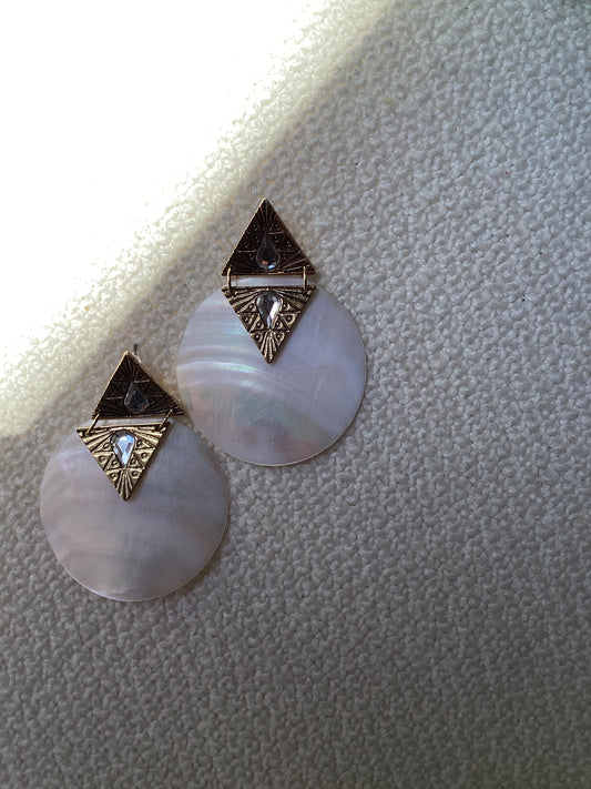 Rock n roll pearl earrings